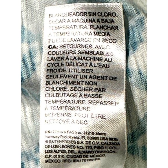 Chicos Button Back Slub Tee Blouse Soft Cotton Blend  Scoop Neck Elbow Sleeve 1 - Picture 6 of 9